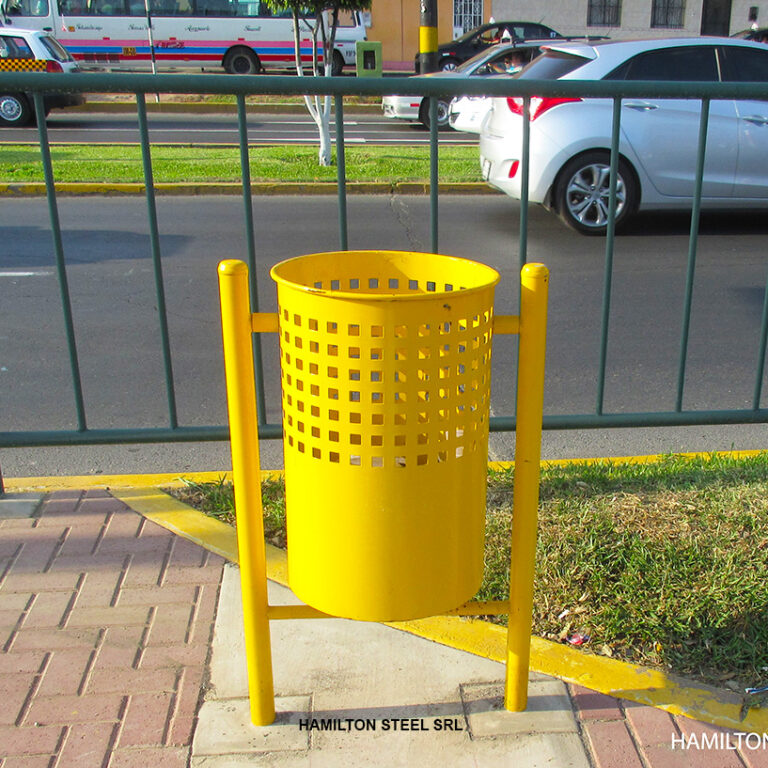 Tachos Para Parques Microperforado Acero De Colores Hamilton Steel Srl