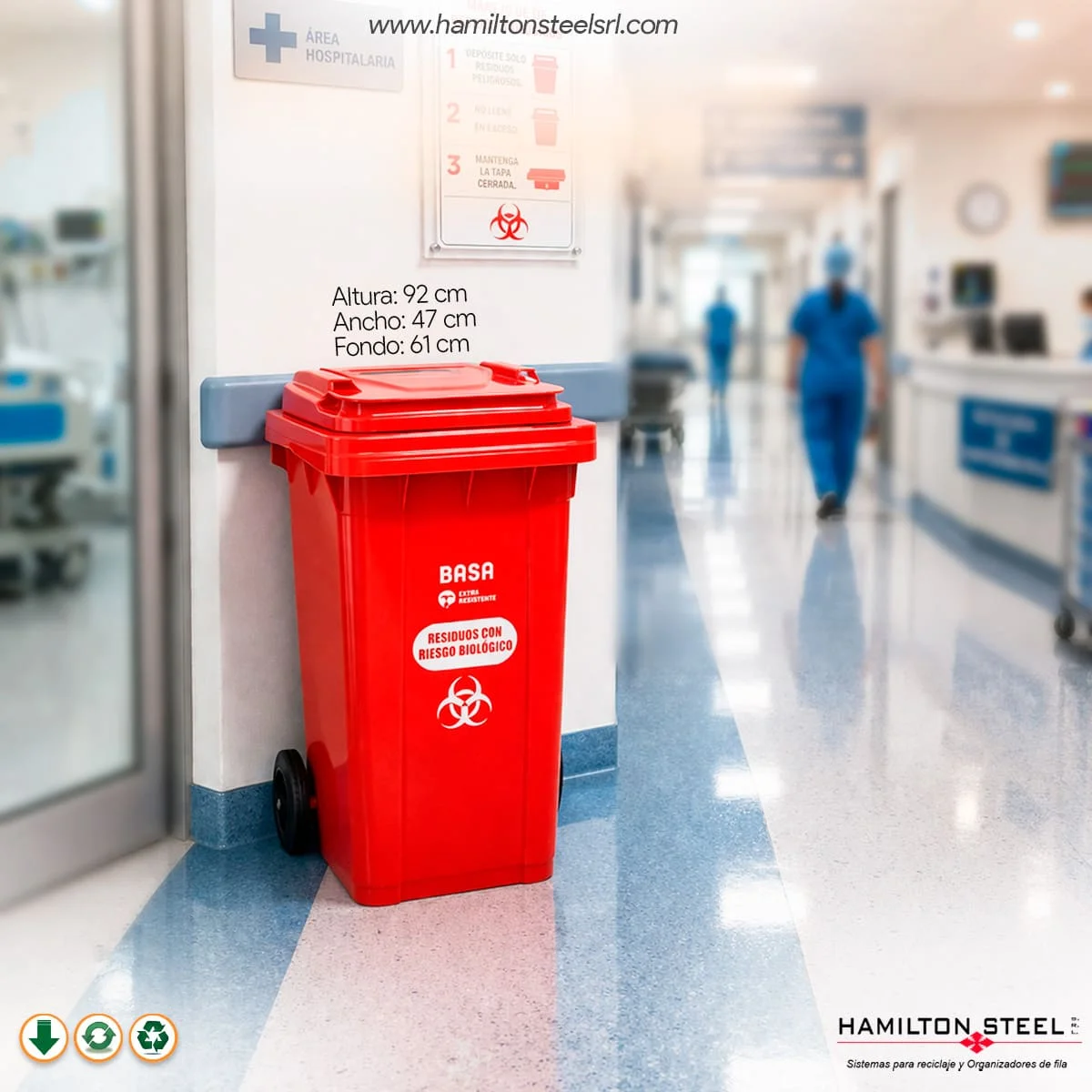 Tachos de 120 litros de plastico