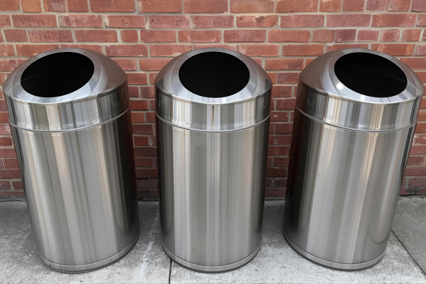 Contenedores de basura de acero inoxidable