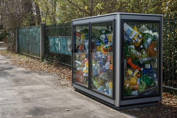 Contenedor de reciclaje de vidrio