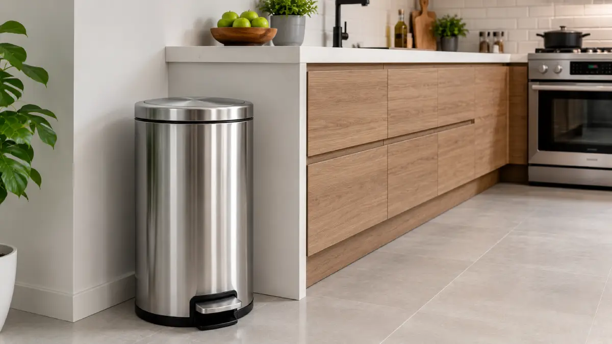 tacho de basura acero