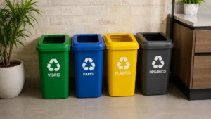 tachos de basura colores