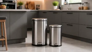 tachos de basura de acero