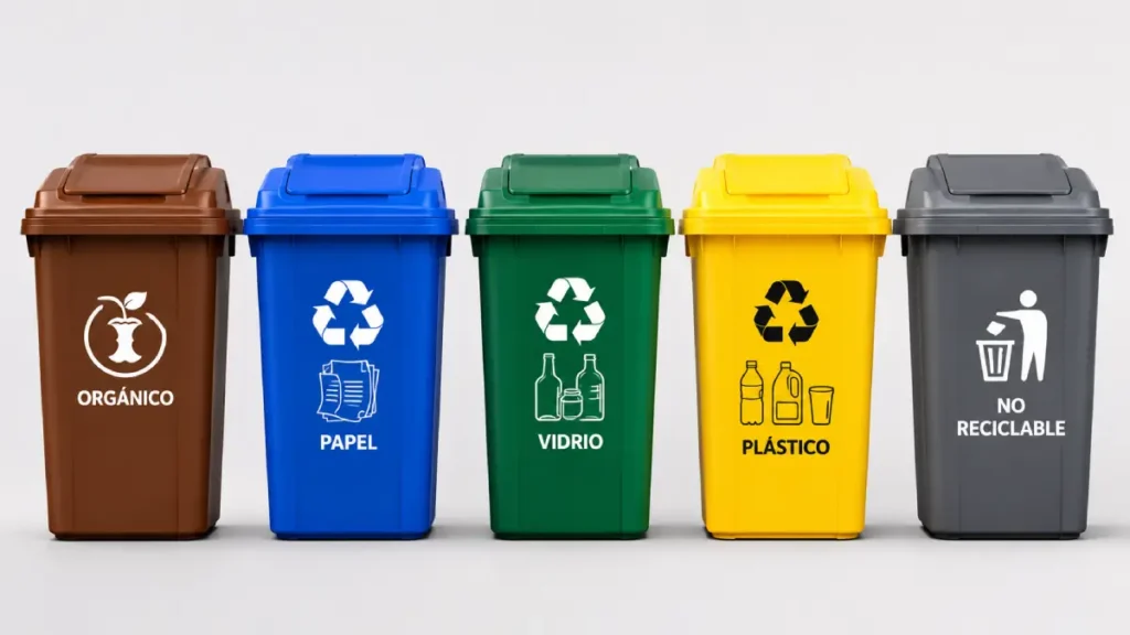 color de los tachos de basura