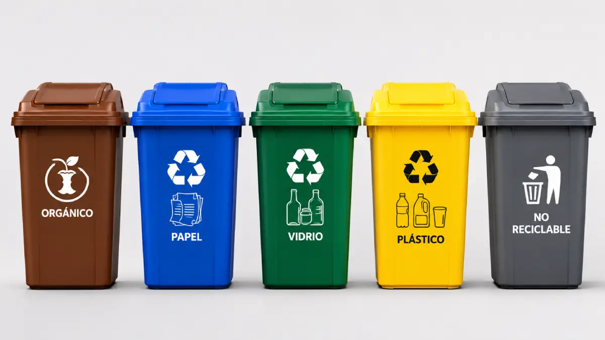 color de los tachos de basura