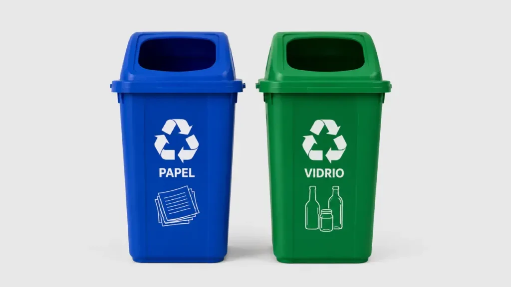 tachos de basura reciclaje
