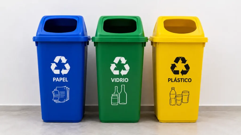 tachos de basura reciclaje